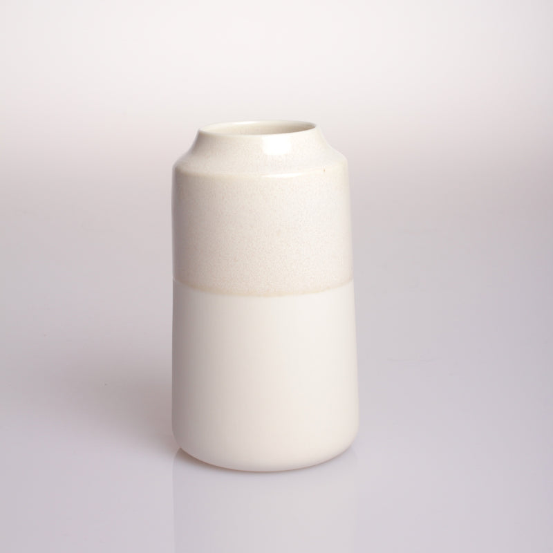 Lille unika "Kontrast" vase (hvid/rosa)