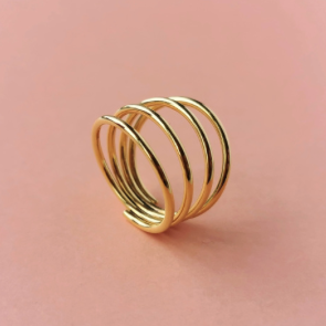 "Spiral" ring - forgyldt sterling sølv