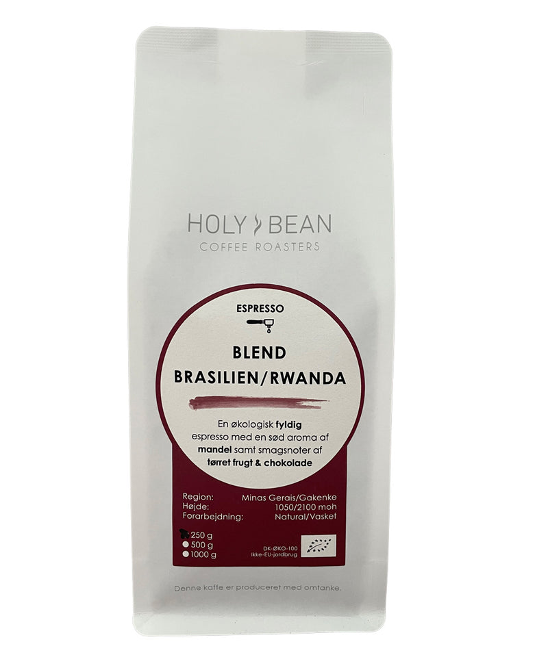 Økologisk espresso (blend) fra Brasilien/Rwanda (250gr)