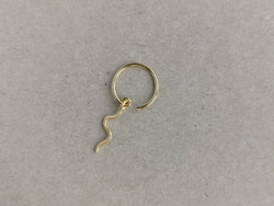 KRØL pendant ørering - forgyldt sterling sølv