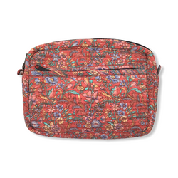 Medium make-up taske (multifarvet blomstermønster)