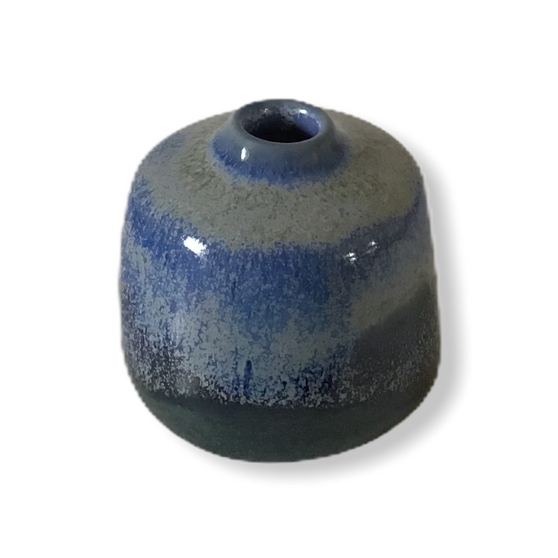 Unika cylinder vase (blå/grøn)