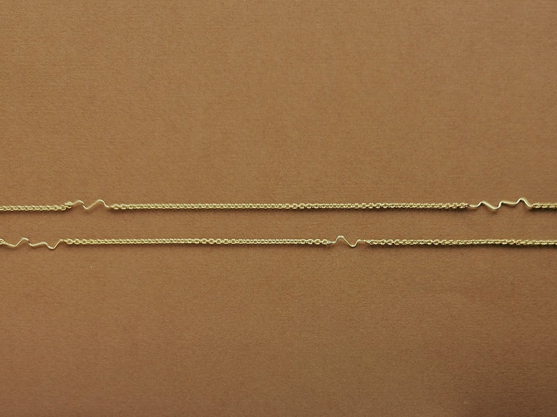 KRØL halskæde 2.0 - 80cm - forgyldt