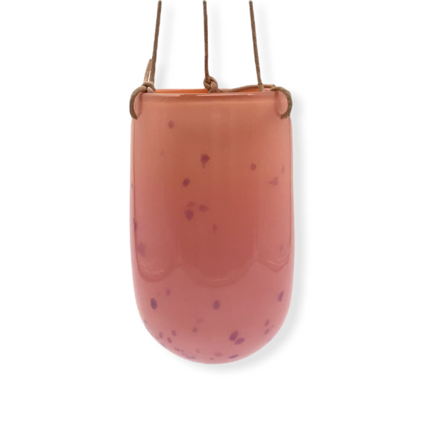 Hængevase i glas - Pink