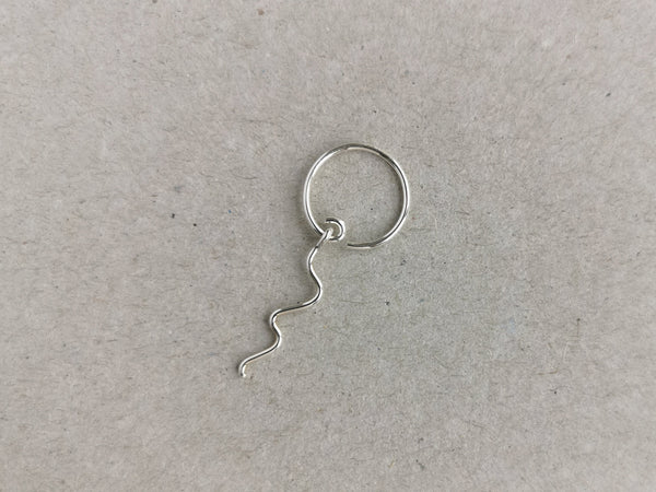 KRØL pendant ørering - sterling sølv